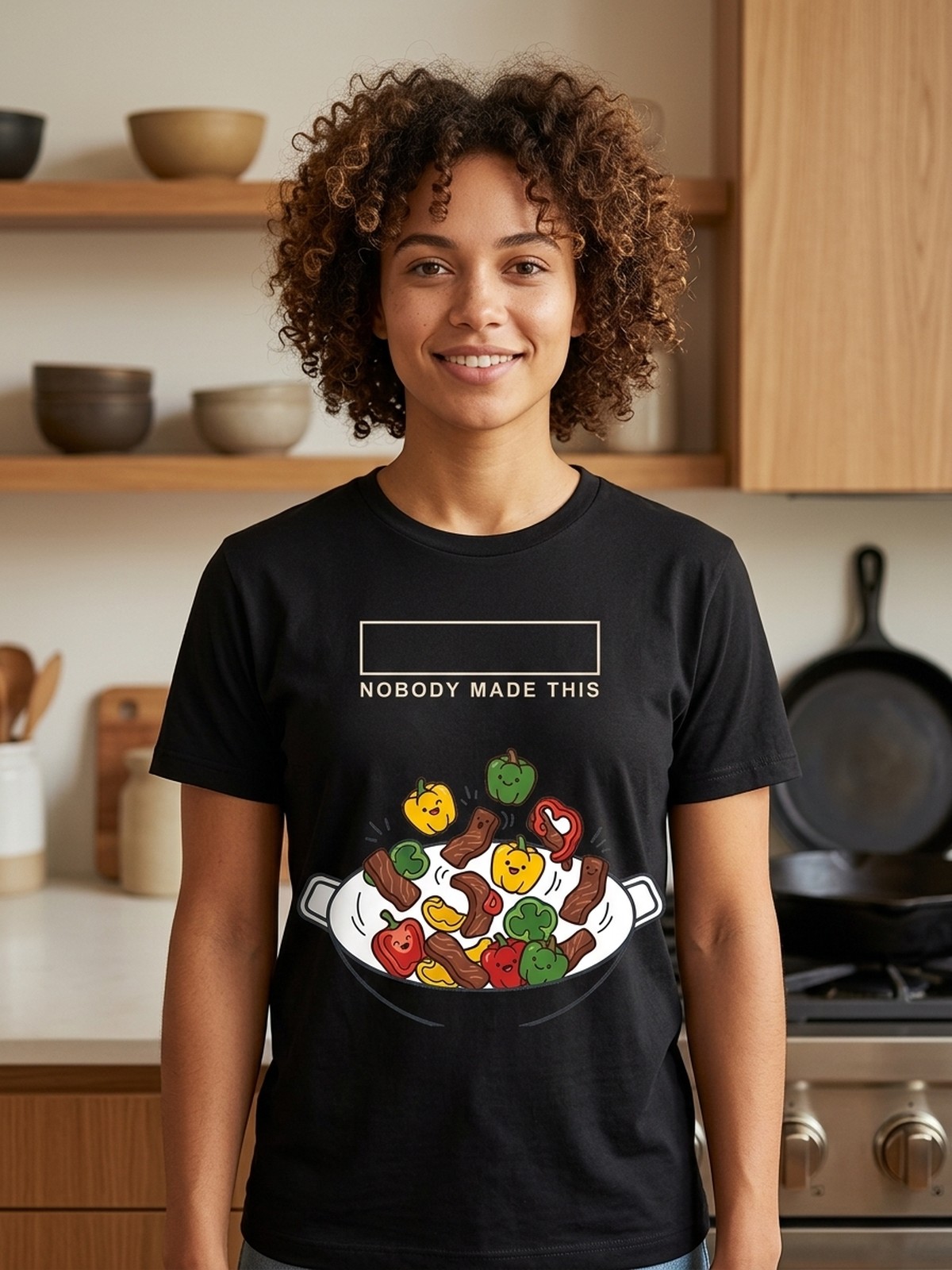 Item No. 0008. A shirt about Spicy Beef & Peppers Comfort. Rev A.