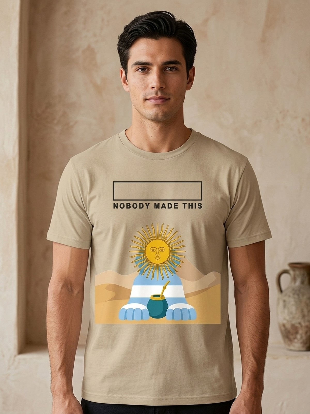 Item No. 0041. A shirt about Unexpected Argentina-Egypt Link. Rev A.