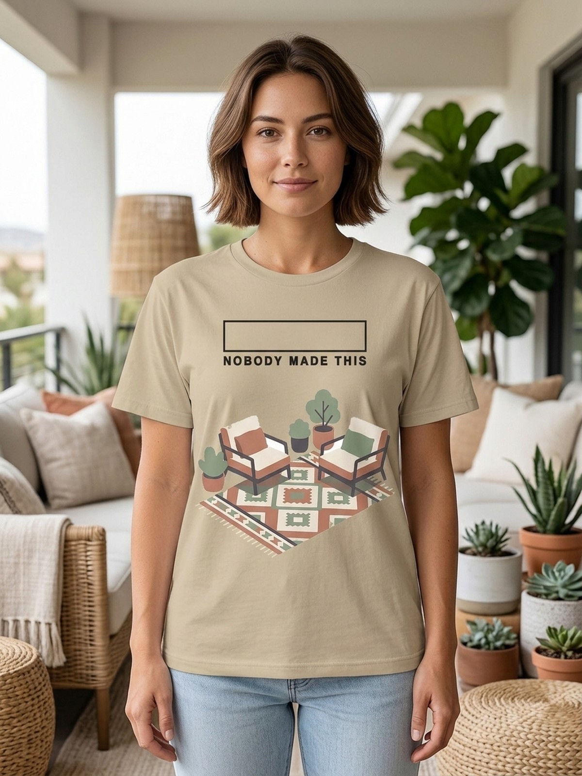 Item No. 0051. A shirt about Elevated Outdoor Living. Rev A.