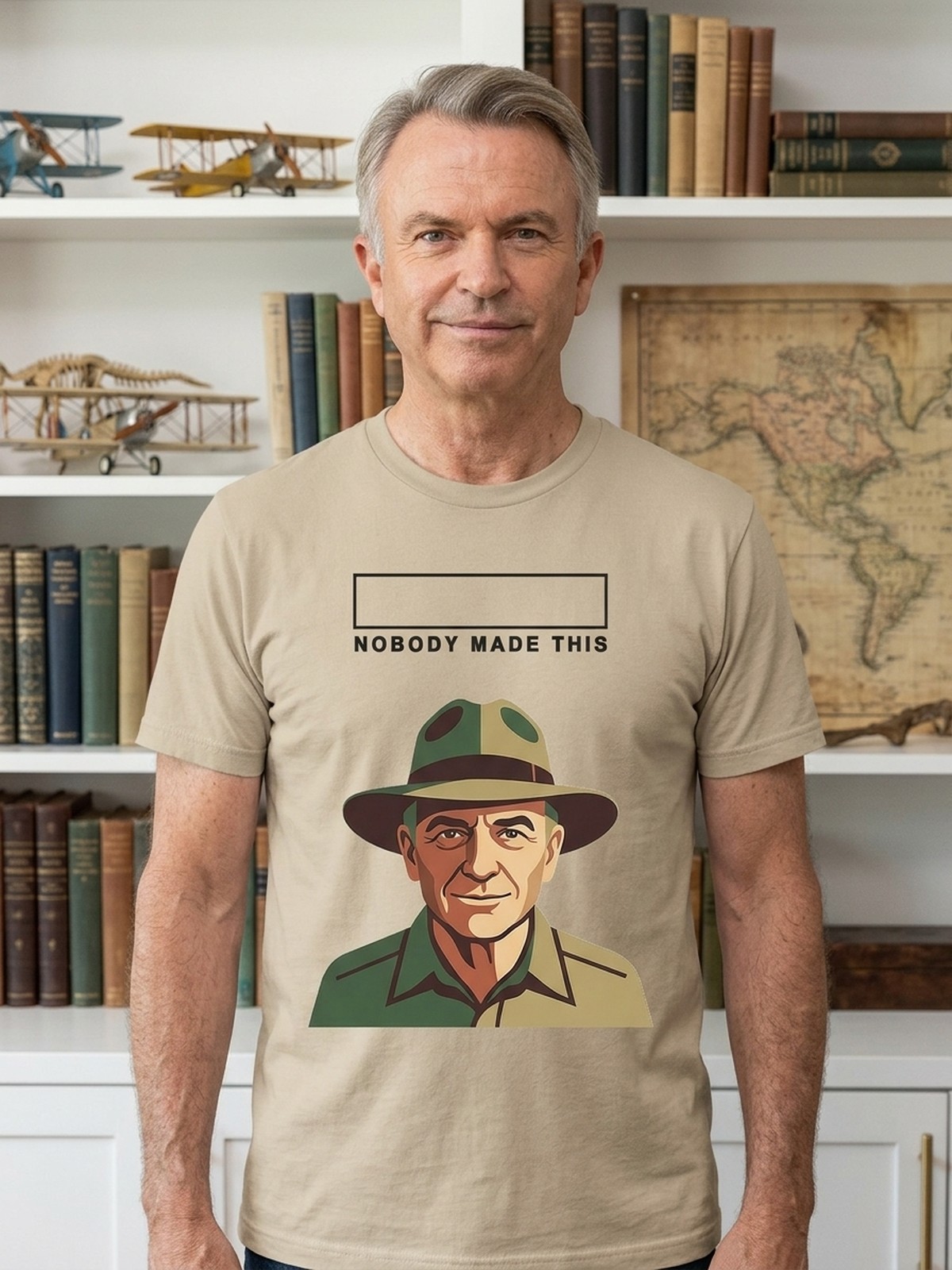 Item No. 0056. A shirt about Sam Neill Appreciation. Rev A.