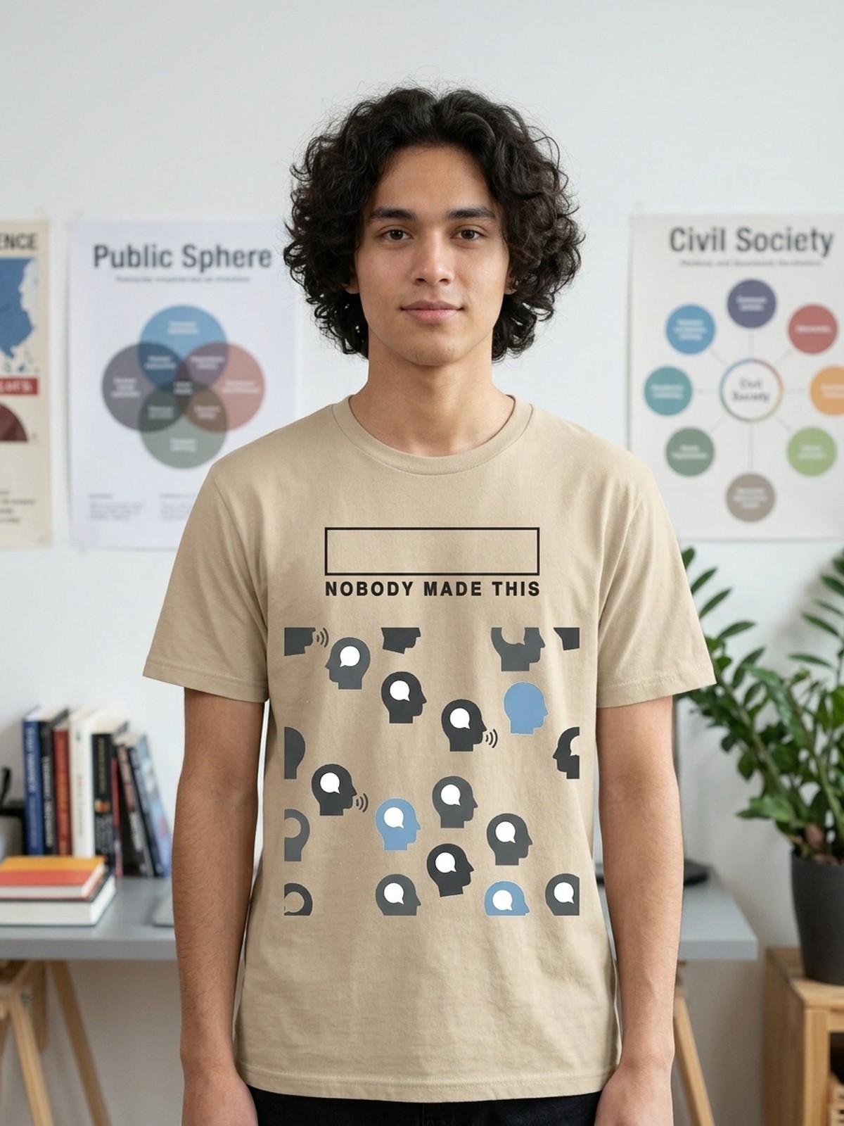Item No. 0060. A shirt about Perpetual Political Presence. Rev A.