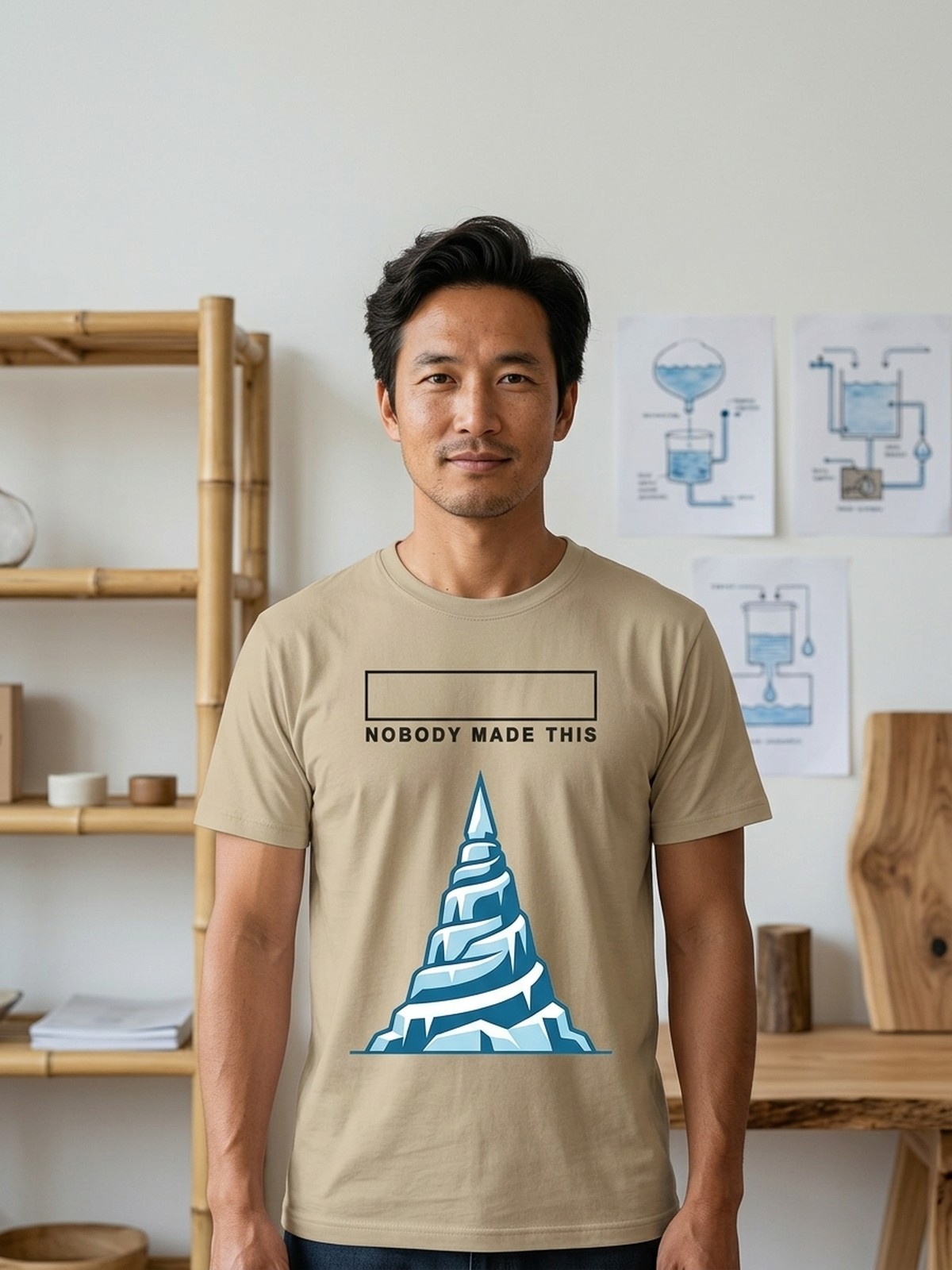 Item No. 0073. A shirt about Sonam Wangchuk's Eco-Innovation. Rev A.